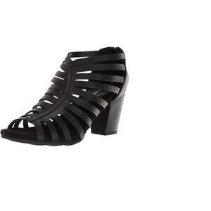 Easy Street Dreamer Women's Open Toe Heels Bootie Black NEW 9.5M